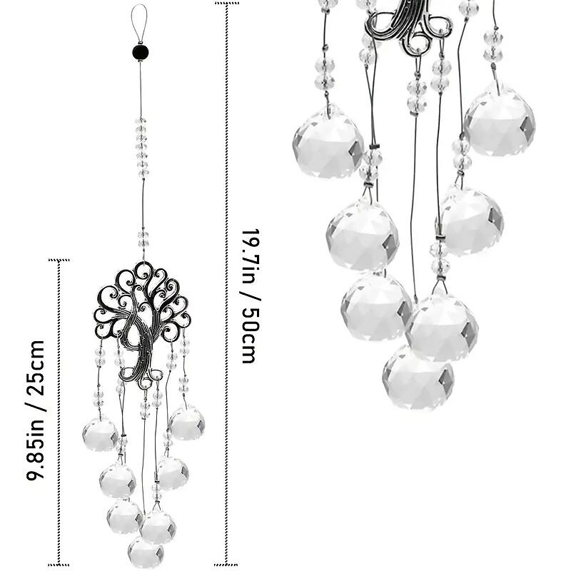 sticlă transparentă prisme bile de cristal agatator de soare copac al vieții ornament pentru agățat fereastra maker curcubeu ornament suspendat pandantiv de grădină de cristal pentru acasă decorarea grădinii nunta 2025 - $13.99 –P2