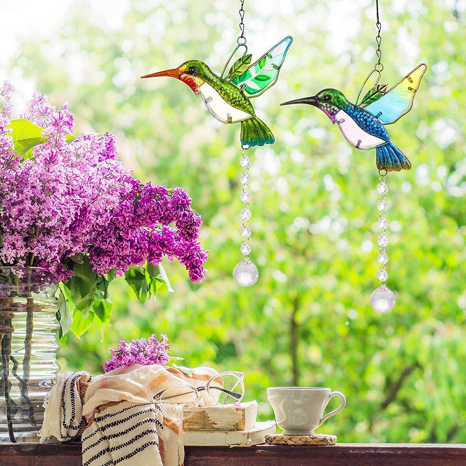 1pc, Hummingbird Crystal Sun Catcher Pendant, Hanging Prism Ball Garden Decoration 2025 - $11.99 –P3