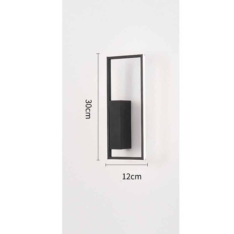 Lightinthebox LED-Wandleuchten für den Innenbereich, schwarz, rechteckig, Einzelleuchte, Wandleuchte, moderne LED-Wandleuchte aus Metall für Schlafzimmer, Esszimmer, Nachttischlampe, Wohnzimmer 2026 - $139.99 –P10
