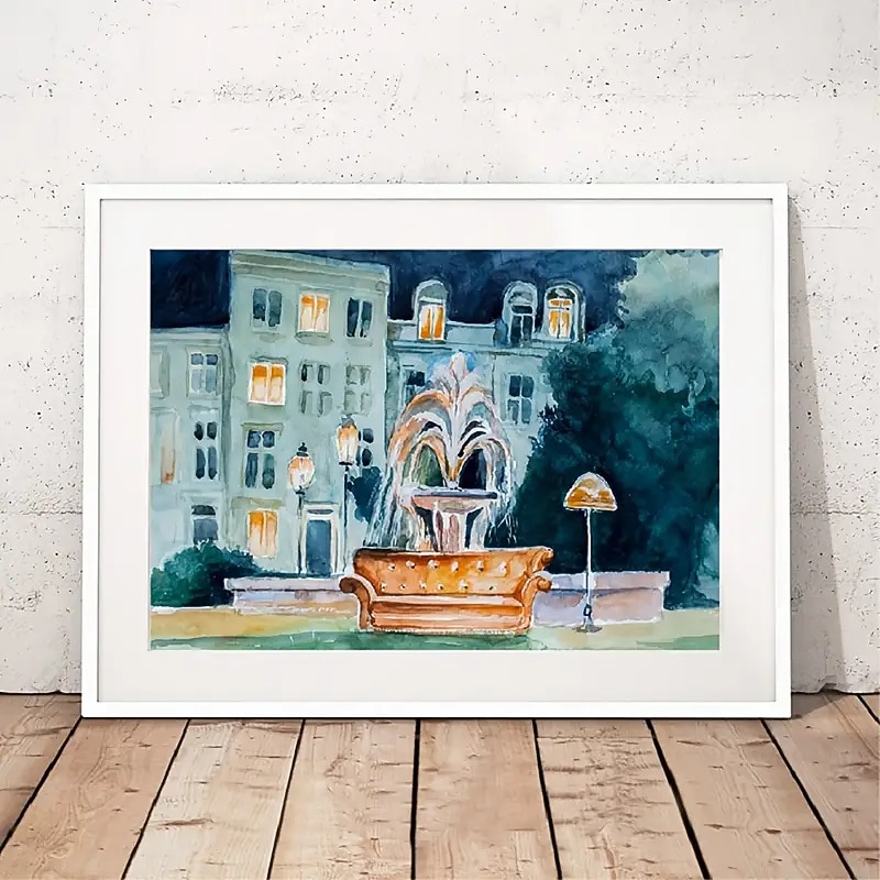 2 piezas estaré allí para ti arte de la pared pintura acuarela central perk poster 90s classic american tv show impresiones arte de la pared impresiones en lienzo dormitorio decoración del hogar sin 2026 - $15.99 –P3