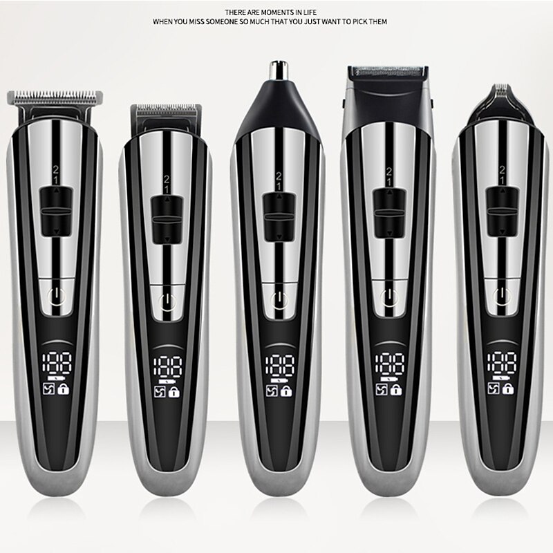 kemei tondeuse elektrische tondeuse beauty kit multifunctionele heren scheerapparaat baardtrimmer draadloze snijmachine lcd-scherm 5 2025 - $37.99 –P4