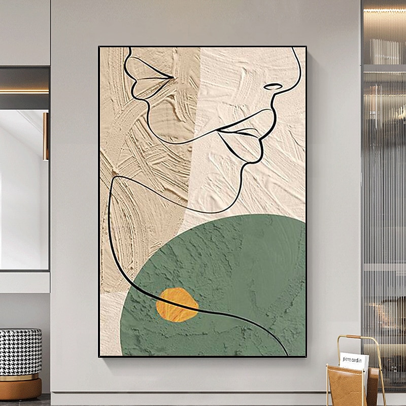 peinture à l'huile à la main peint à la main art mural abstrait personnes peinture sur toile décoration de la maison décor cadre tendu prêt à accrocher de 2025 ? $131.99 –P6