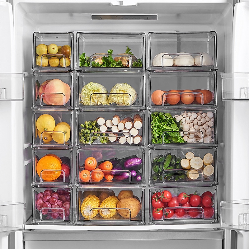 Drawer Refrigerator Transparent Storage Box Fruit Vegetable