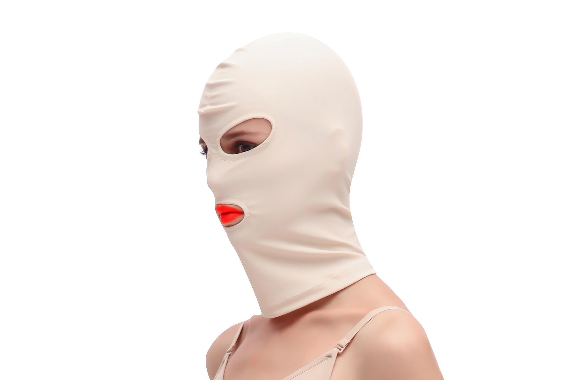 כיסוי מלא zentai hood mask אלסטי שחור נושם עיניים פקוחות עיניים פתוחות מסכת bdsm bondage cosplay תחפושת כיסוי ראש לשני המינים 2026 - $15.99 –P5