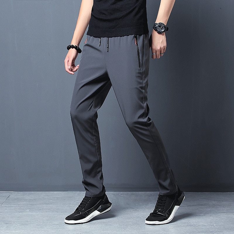 Miesten Housut Rennot housut Urheiluhousut Treenihousut Joustava vyötärö Tavallinen Hengittävä Pehmeä Nilkkapituinen Jumppa Urheilu Loose Fit Musta Sininen Mikrojoustava 2026 - $14.49 –P4