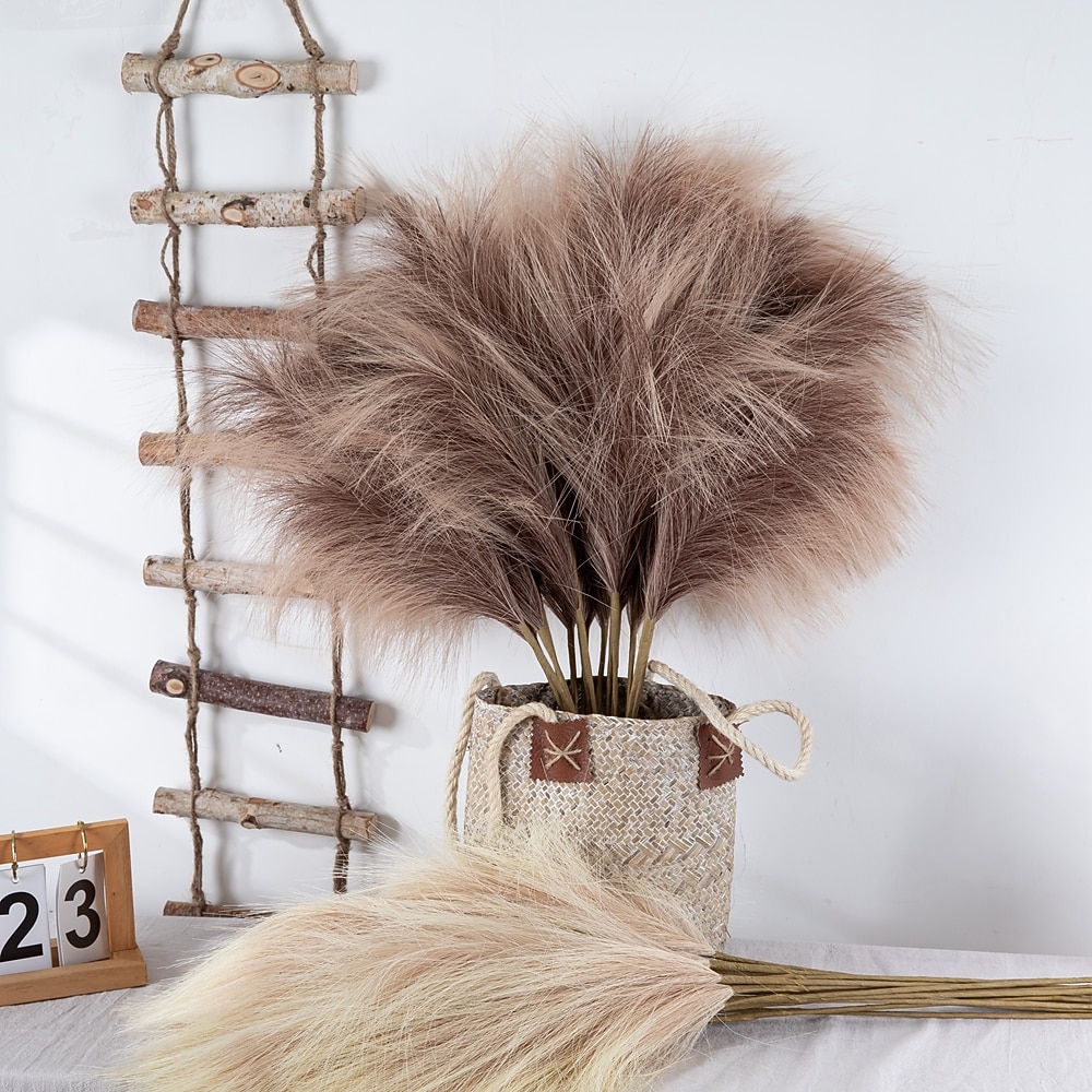 искусственные цветы пампасная трава восходящая блестящая трава искусственные цветы трава для свадебных букетов домашняя вечеринка украшения отеля 1 шт. 2026 - $9.99 –P2