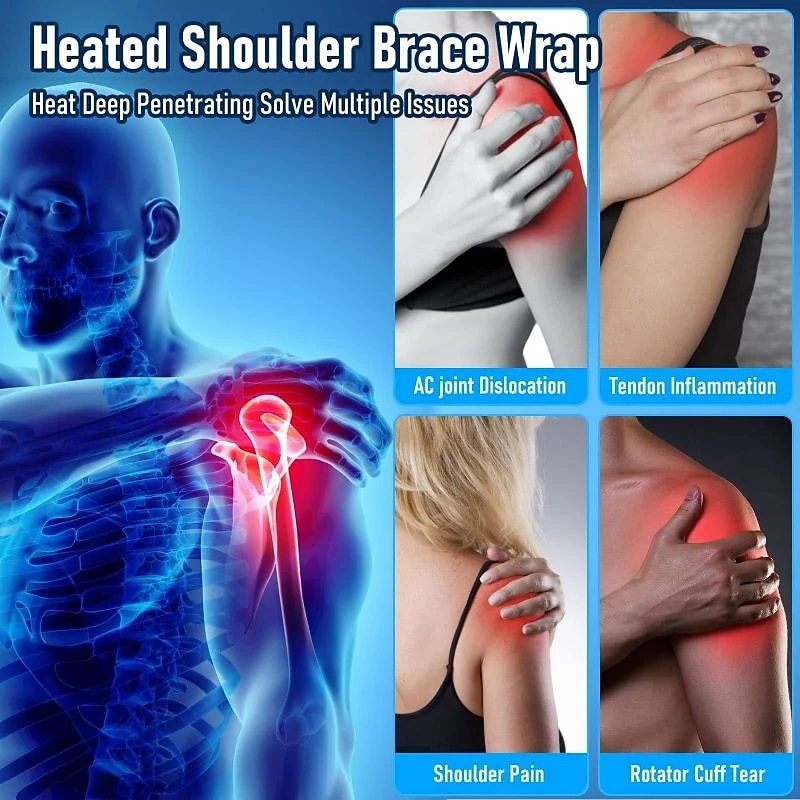 USB Electronic Heated Shoulder Wrap Men Women Adjustable Heating