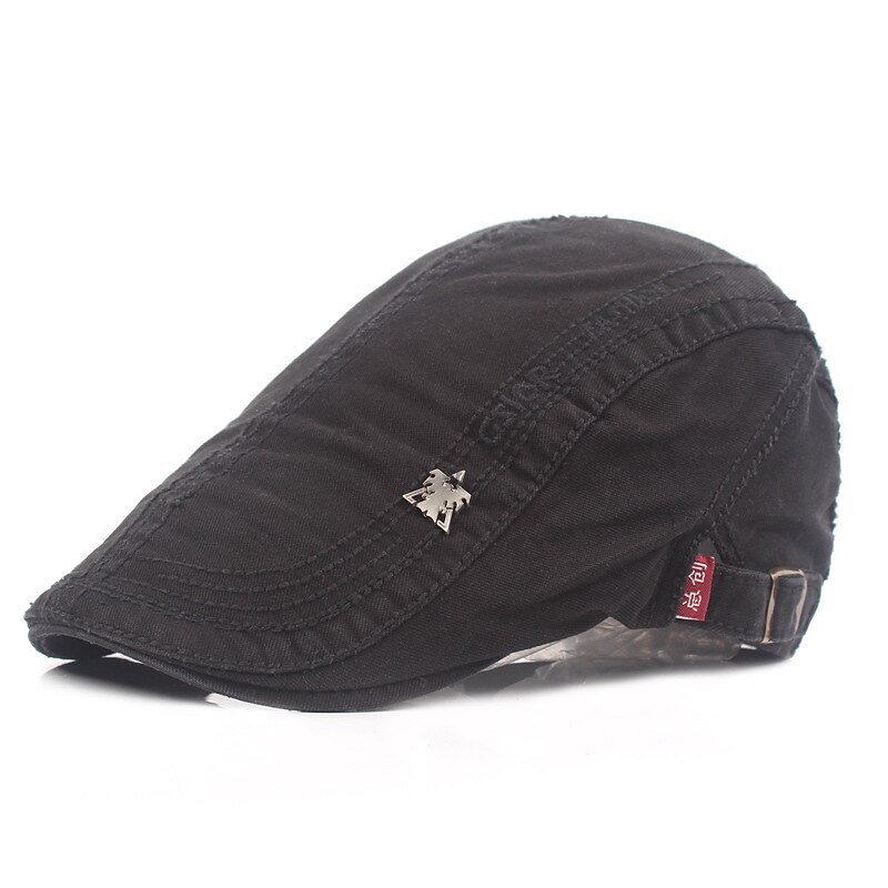 Men's Flat Cap Black Navy Blue Cotton Fashion Streetwear Stylish 1920s Fashion Outdoor Daily Going out Letter Warm 2025 - $16.49 –P6
