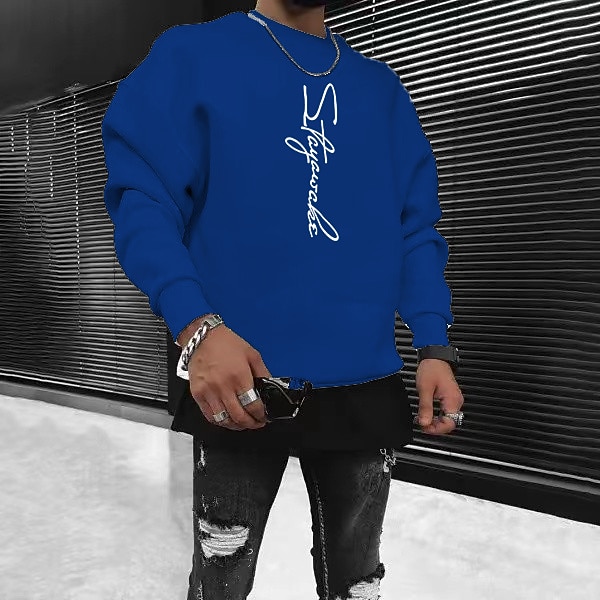 Per uomo Tinta unica Maglione Manica Lunga Felpa Girocollo Streetwear Abbigliamento Sportivo Essenziale Stampa a caldo Sport & Outdoor Casuale Abbigliamento casual alla moda Oversize Primavera Autunno del 2025 a $29.99 –P3