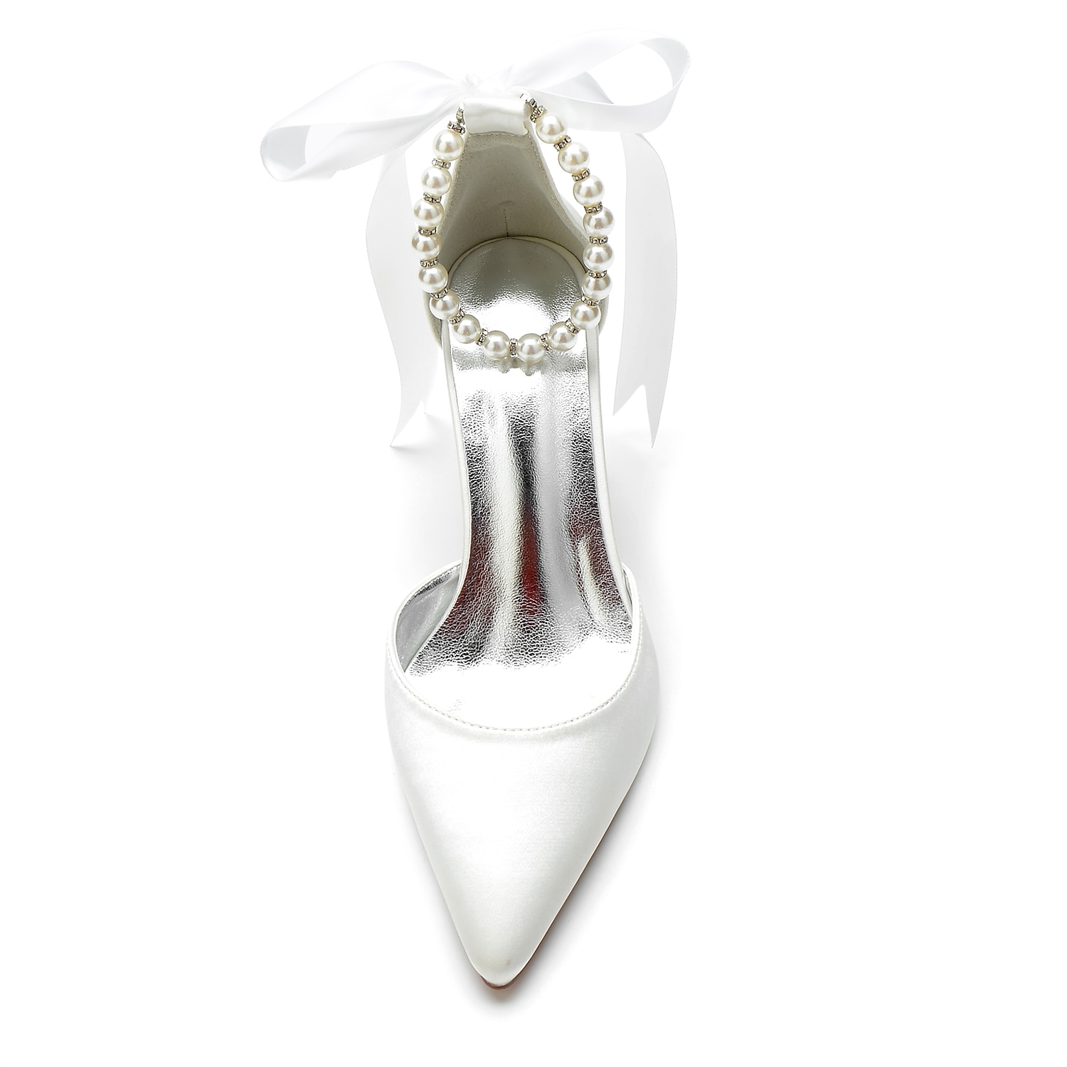 Elegant Green Satin Ankle Strap Heels – Pointed Toe, Pearl Bow Detail, Block Heel Pumps for Women – Perfect for Weddings & Parties 2025 - $69.99 –P3