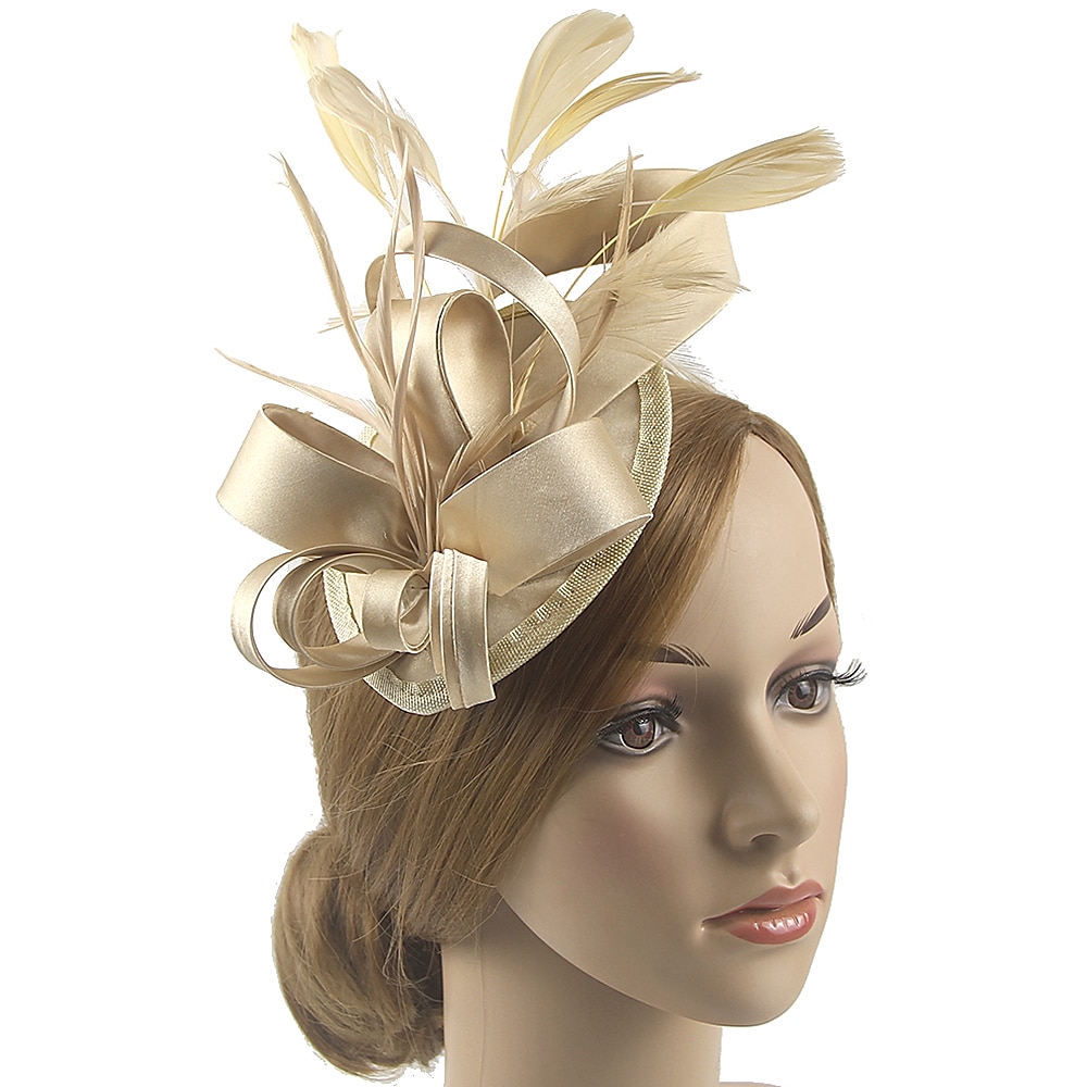 Čelenky Fascinátory Klobouky  Polyamidový klobouk Fedora Klobouk s plochým vrškem Podzimní svatba Městská párty  Večerní dovolená Čajová párty Dostih Vintage Elegantní s peřím Appliques Hlava 2025 - $25.99 –P8