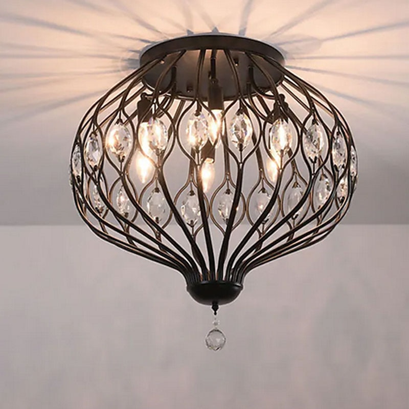 Lampadari A Led Da Soffitto In Cristallo Lampadari Neri Da Tavolo Da Pranzo Lampadari A Sospensione Per Cucina Soggiorno Camera Da Letto Corridoio Lampada Led Industriale del 2025 a $201.59 –P1