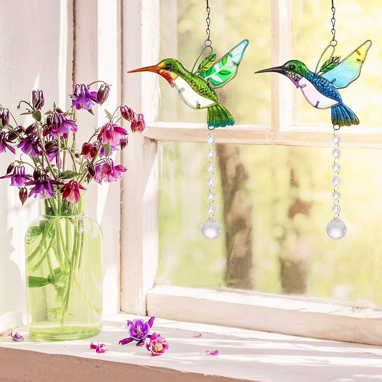 1pc, Hummingbird Crystal Sun Catcher Pendant, Hanging Prism Ball Garden Decoration 2025 - $11.99 –P5