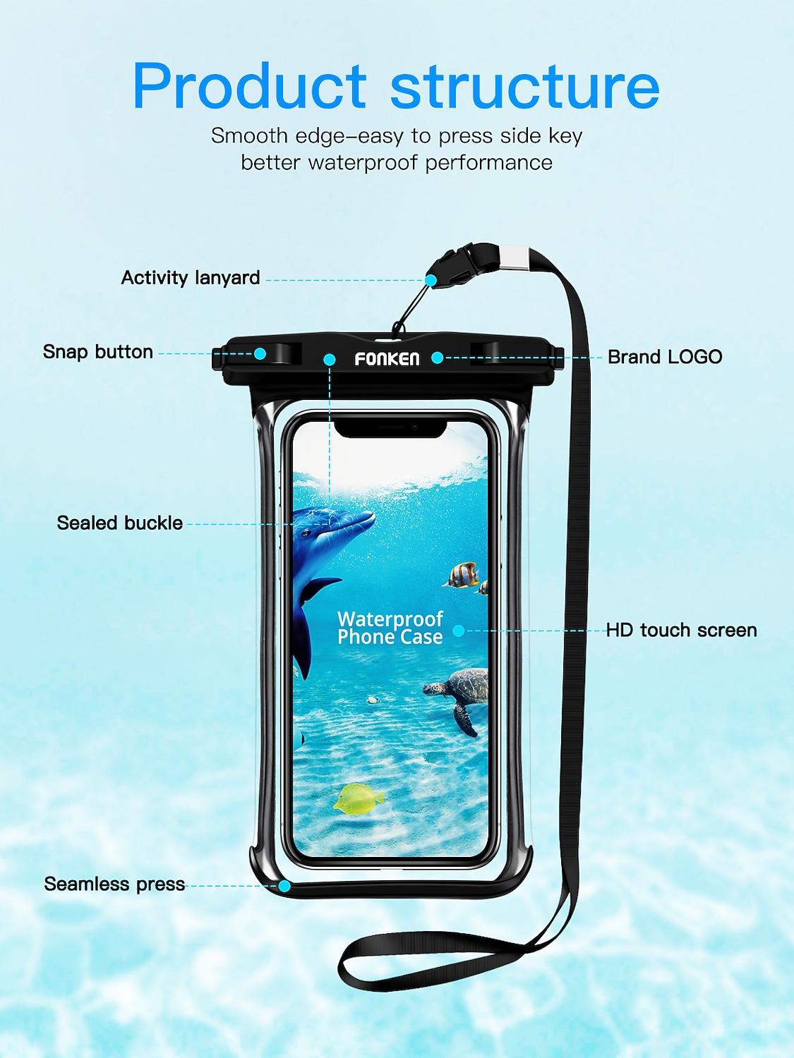 Full View Waterproof Case for Phone Underwater Snow Rainforest Transparent Dry Bag Swimming Pouch Big Mobile Phone Covers 2025 - $15.99 –P2
