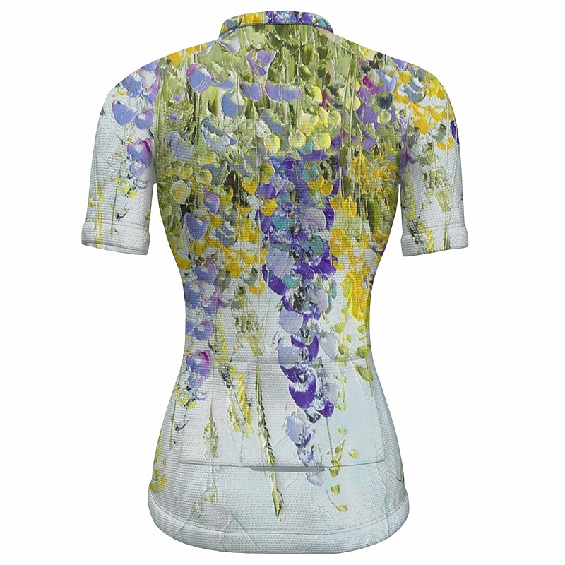 Women's Cycling Jersey Short Sleeve Bike Jersey Top with 3 Rear Pockets Mountain Bike MTB Road Bike Cycling Breathable Quick Dry Moisture Wicking Reflective Strips Yellow Pink Red Graphic Floral 2025 - $28.99 –P13