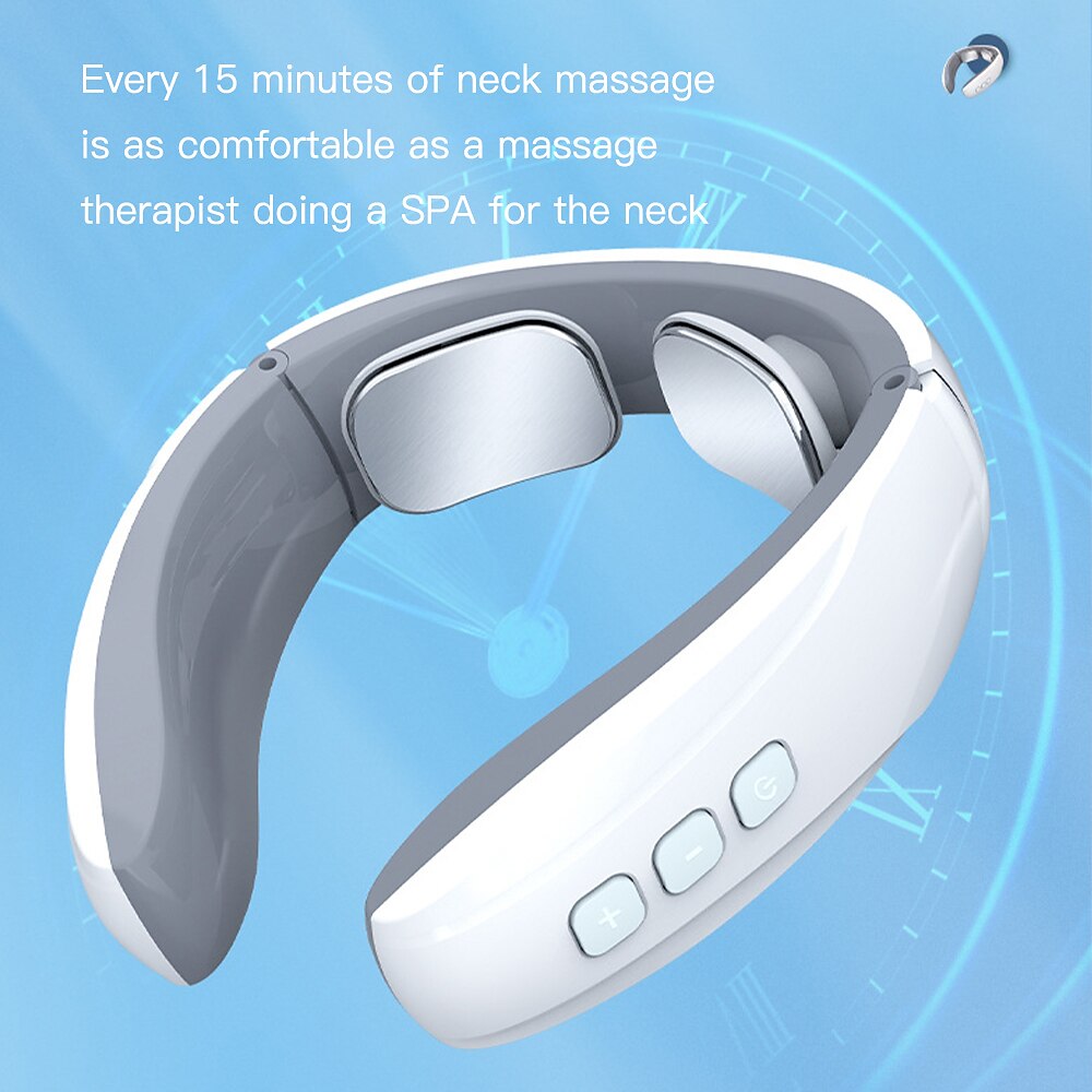 Rechargeable Electric Neck Massager Pulse Neck Massage Relax Pain Relief Ems Acupoints Lymphvity Massager Device Neck Stretcher 2024 - $11.99 –P8