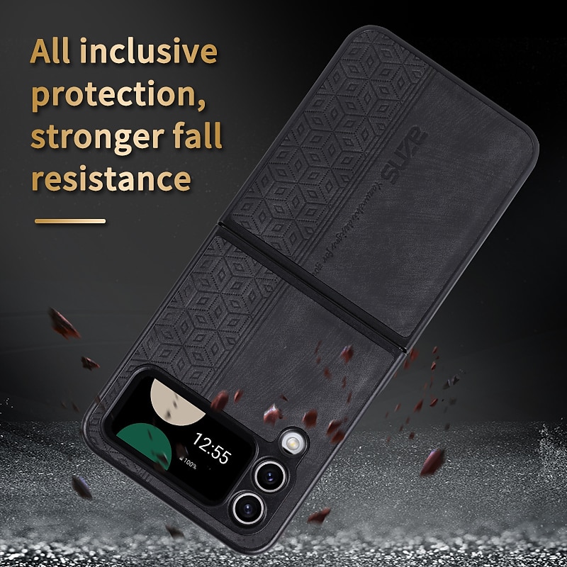 Phone Case For Samsung Galaxy Z Flip 7 Z Flip 6 Z Flip 5 Z Flip 4 Z Flip 3 Leather Flip Shockproof Solid Colored PC PU Leather 2025 - $13.99 –P10