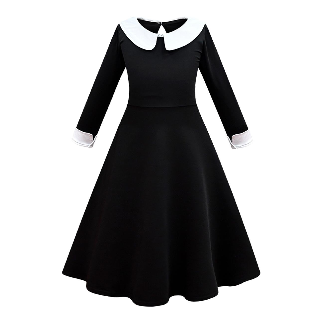 Szerda Addams Addams család szerda Ruhák Szerepjáték Parókák táska Klasszikus és időtálló Filmsztár jelmez for Lány Gyermek Tini 2025 - $56.99 –P5
