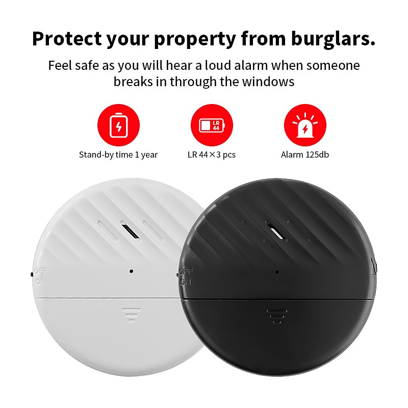 Inductive Door And Window Wireless Vibration Alarm 125dB Glass Breakage Anti-theft Sensor Home Security Protection Alarm 2025 - $19.99 –P1