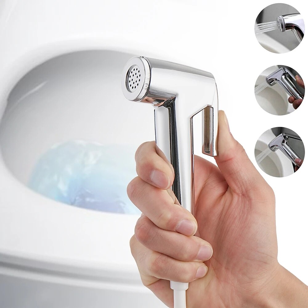 koupelna ruční sprcha bidet shattaf sada rozprašovače držák na zeď, domácí mytí toaleta ruční bidetová sprcha nástěnný držák hadice čištění plen 2025 - $6.49 –P3