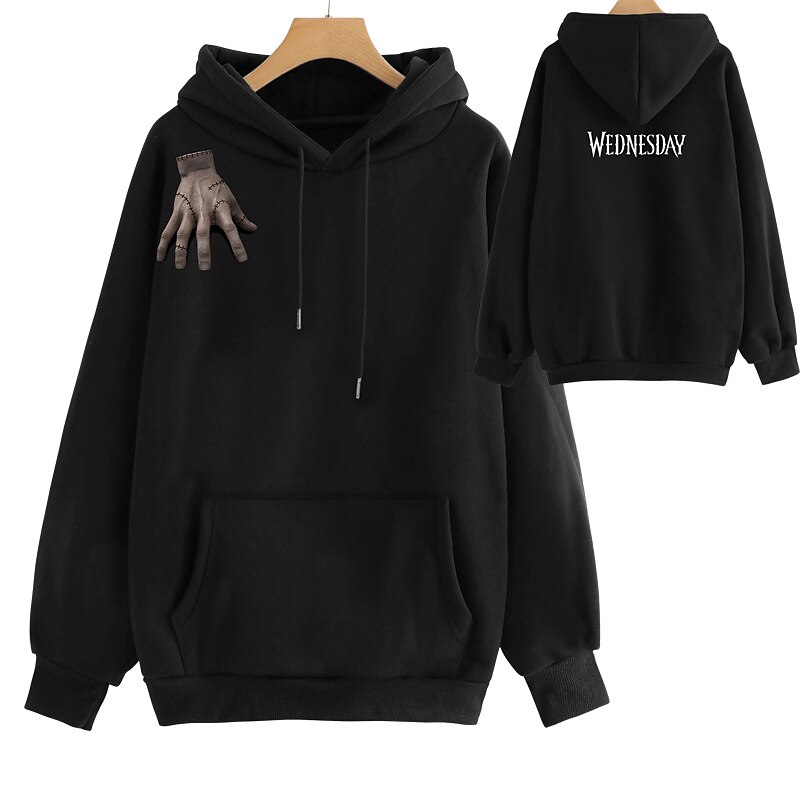 Mercoledì Addams Famiglia Addams Thing Felpa con cappuccio Stampa Classico Stile di strada Per Da coppia Per uomo Per donna Per adulto Stampa a caldo Casual / quotidiano del 2025 a $30.99 –P1