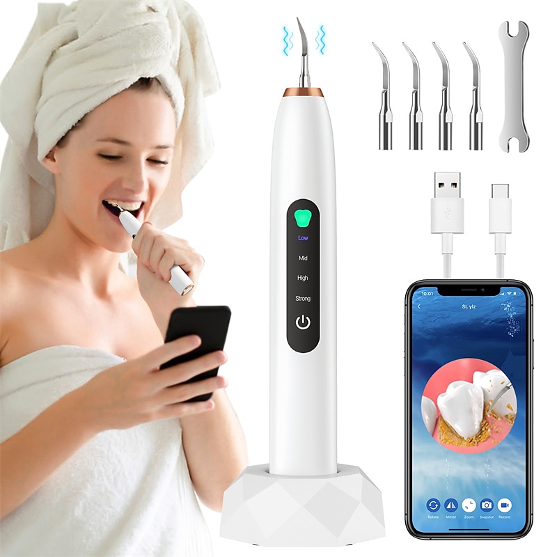 elektrische sonic tandheelkundige monddouche scaler tanden bleken draagbare ultrasone tandsteen tandsteen remover tanden reinigen tool 2025 - $28.99 –P10
