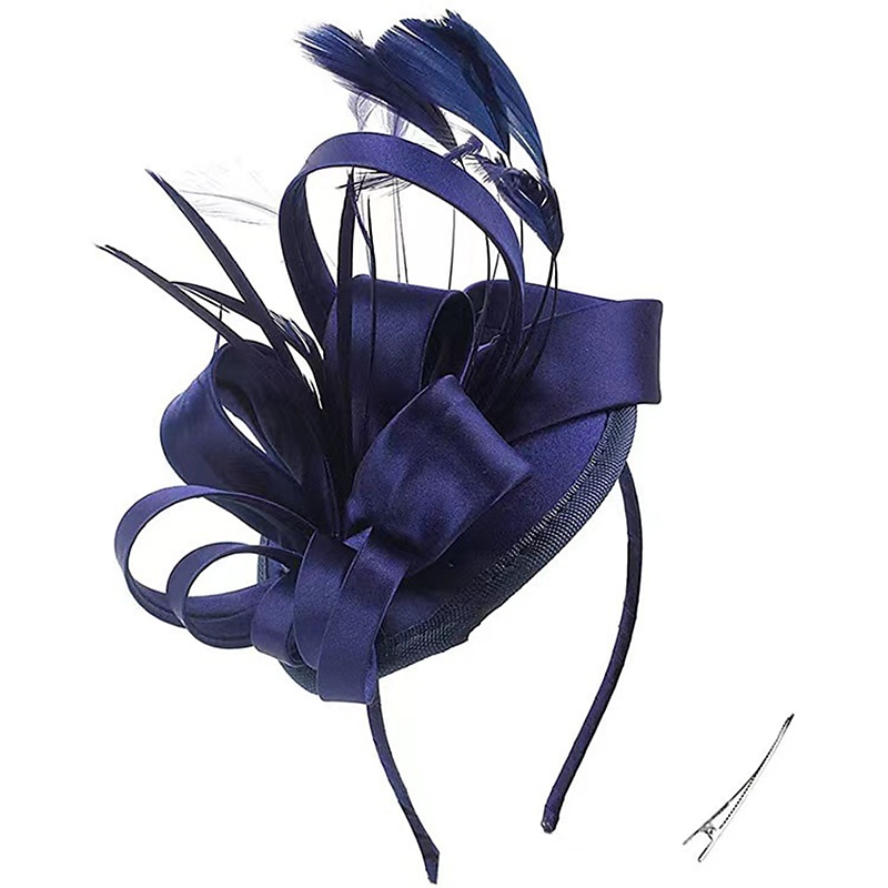 Čelenky Fascinátory Klobouky  Polyamidový klobouk Fedora Klobouk s plochým vrškem Podzimní svatba Městská párty  Večerní dovolená Čajová párty Dostih Vintage Elegantní s peřím Appliques Hlava 2025 - $25.99 –P2