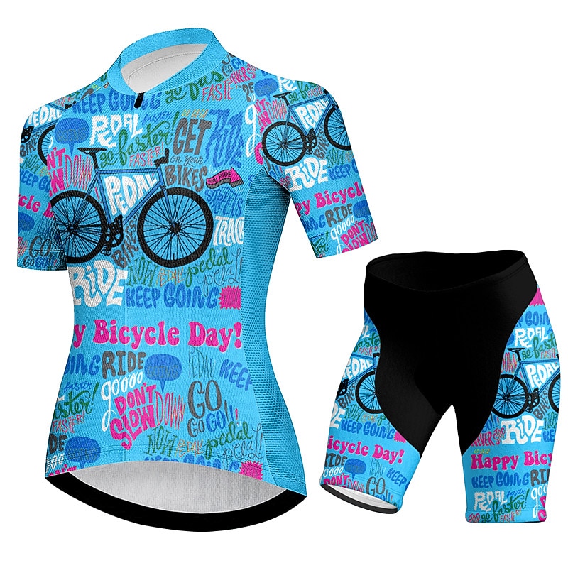 Mujer Maillot de Ciclismo con Culotte Manga Corta MTB Bicicleta Montaña Ciclismo Carretera Amarillo Azul Morado Graphic Bicicleta Licra Deportes Ropa 2025 - $43.99 –P10