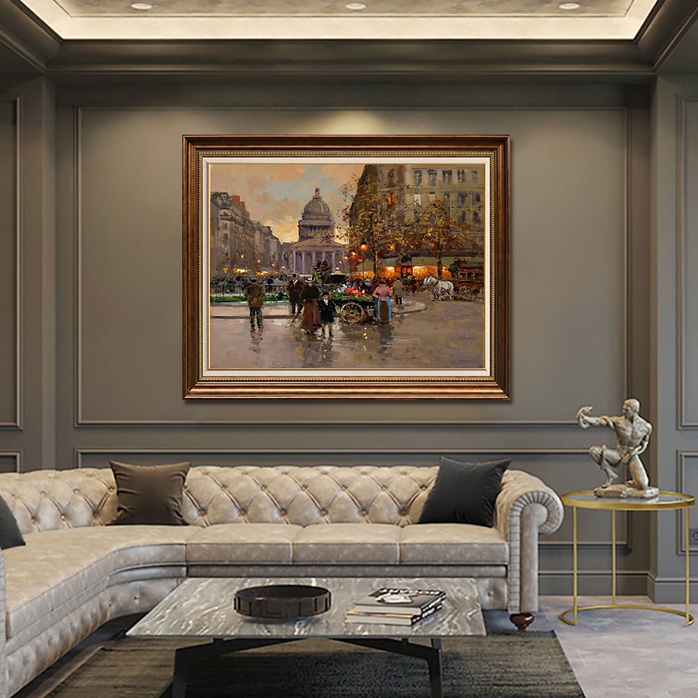 Handmade Oil Painting Canvas Wall Art Decoration French Impression Classical Street Scene for Home Decor Rolled Frameless Unstre tched Painting 2025 - $217.09 –P9