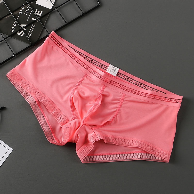 Voor heren verpakking van 3 stuks Boxer Slip Nylon Synthetische zijde Wasbaar Comfortabel Effen Lage taille Achtergrondkleur Zwart 2025 - $18.99 –P6