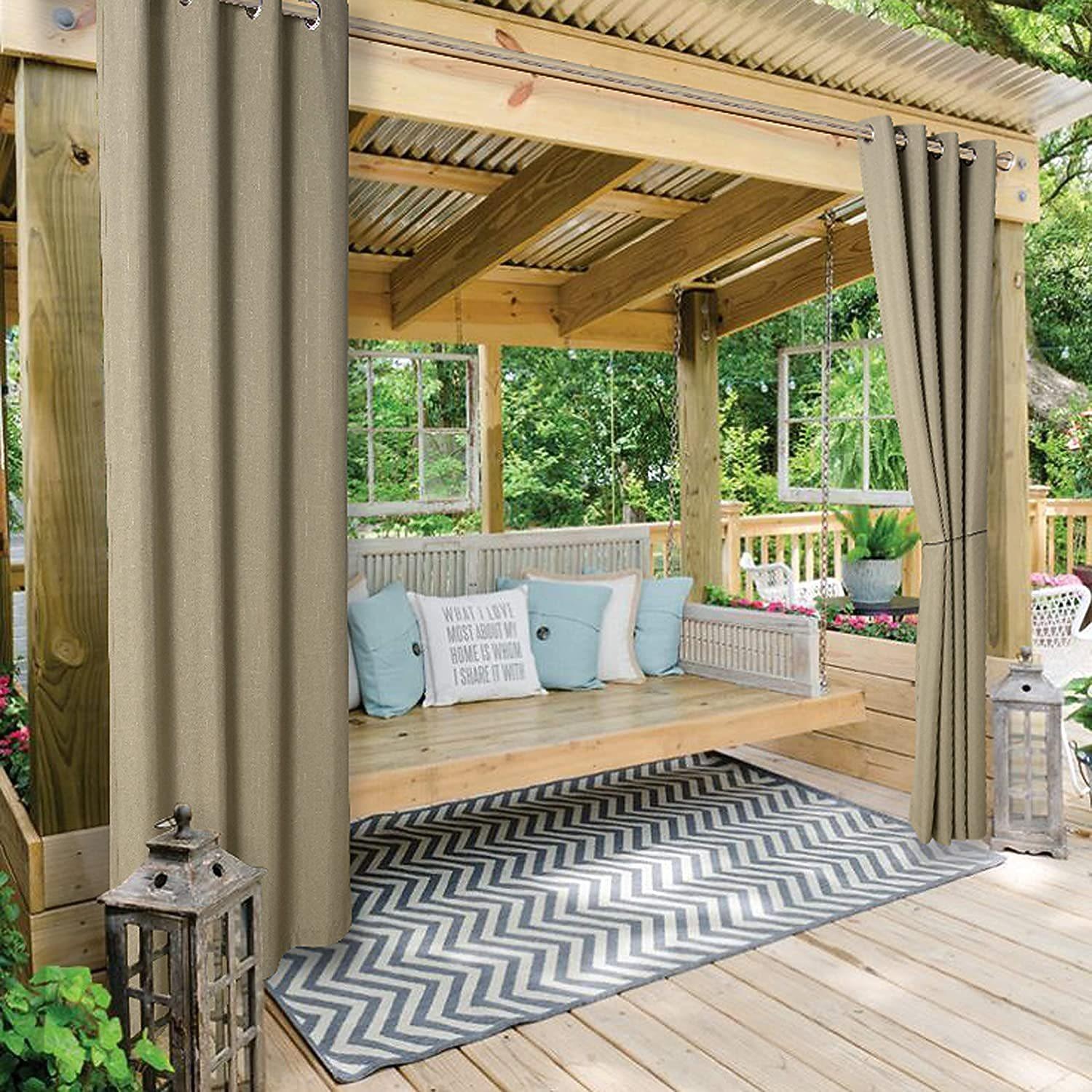 Waterproof Outdoor Curtain Privacy, Sliding Patio Curtain Farmhouse Drapes, Pergola Curtains Grommet For Gazebo, Balcony, Porch, Party, Hotel, 1 Panel 2026 - $36.99 –P14