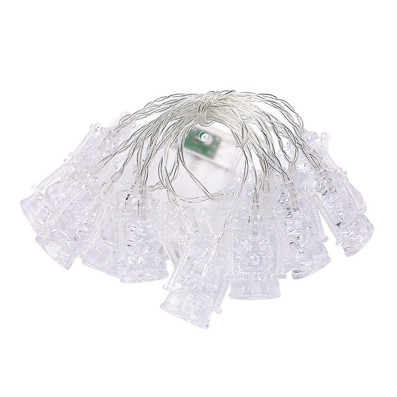 Ramadán luces eid decoración 3m 20leds lámpara de palacio cadena de luz de pvc mubarak con batería para decoraciones eid lámpara de linterna de luna 2025 - $6.49 –P7