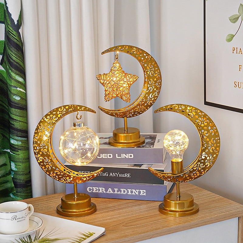 ramadan eid mubarak luci lampada da notte decorativa vacanza illuminazione musulmano ramadan festival led castello stella luna luce di notte casa decorazione camera da letto del 2025 a $18.49 –P3
