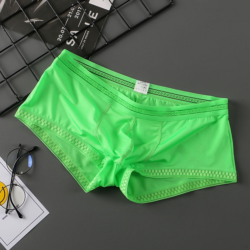 Voor heren verpakking van 3 stuks Boxer Slip Nylon Synthetische zijde Wasbaar Comfortabel Effen Lage taille Achtergrondkleur Zwart 2025 - $18.99 –P8