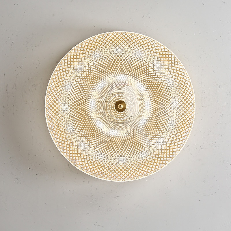 Luz de techo led regulable 35cm diseño circular luces de techo de cobre para sala de estar 110-240v 2026 - $335.59 –P7