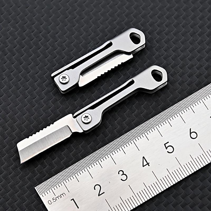 kapselminikniv, multifunktionella edc-verktyg, bärbar fickkniv för nyckelring, kedjedekor för utomhusbruk, överlevnad, öppna burkar, skal, frukt och fantastiska presenter till familj och vänner 2025 - $6.99 –P7
