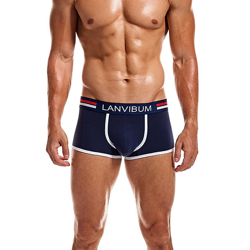 Men's 2 Packs Briefs Polyester Breathable Soft Color Block Mid Waist Black White 2025 - $12.99 –P9