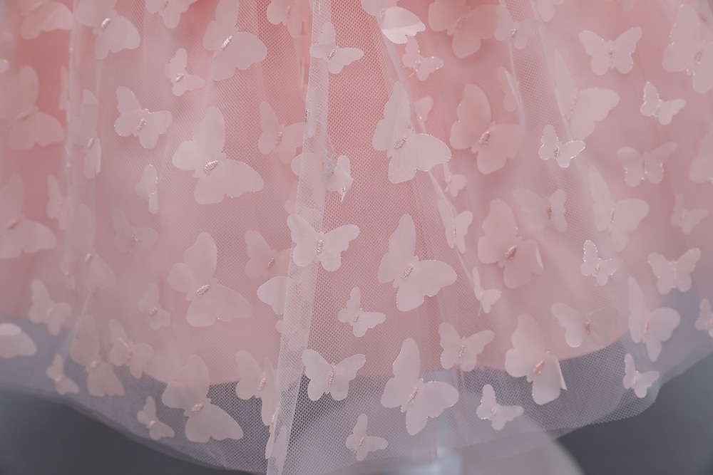 Kinderen Voor meisjes Bloemenmeisjesjurk Feestjurk Vlinder Mouwloos Bruiloft Feest Doopjurk Prinses Polyester Roze prinsessenjurk Bloemenmeisjesjurk Zomer 3-10 jaar Wit Champagne Blozend Roze 2026 - $49.99 –P12