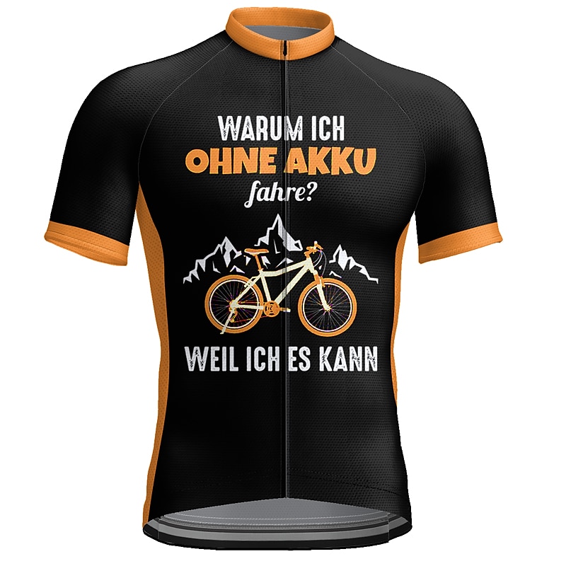 Herr Cykeltröja Grafisk Bokstav & Nummer Rolig Kortärmad Cykel Tröja Överdelar med 3 bakfickor Bergscykling Vägcykling Snabb tork Reflexremsa Bakficka Fuktabsorberande sporter Gul Röd Blå Kläder 2025 - $29.99 –P15