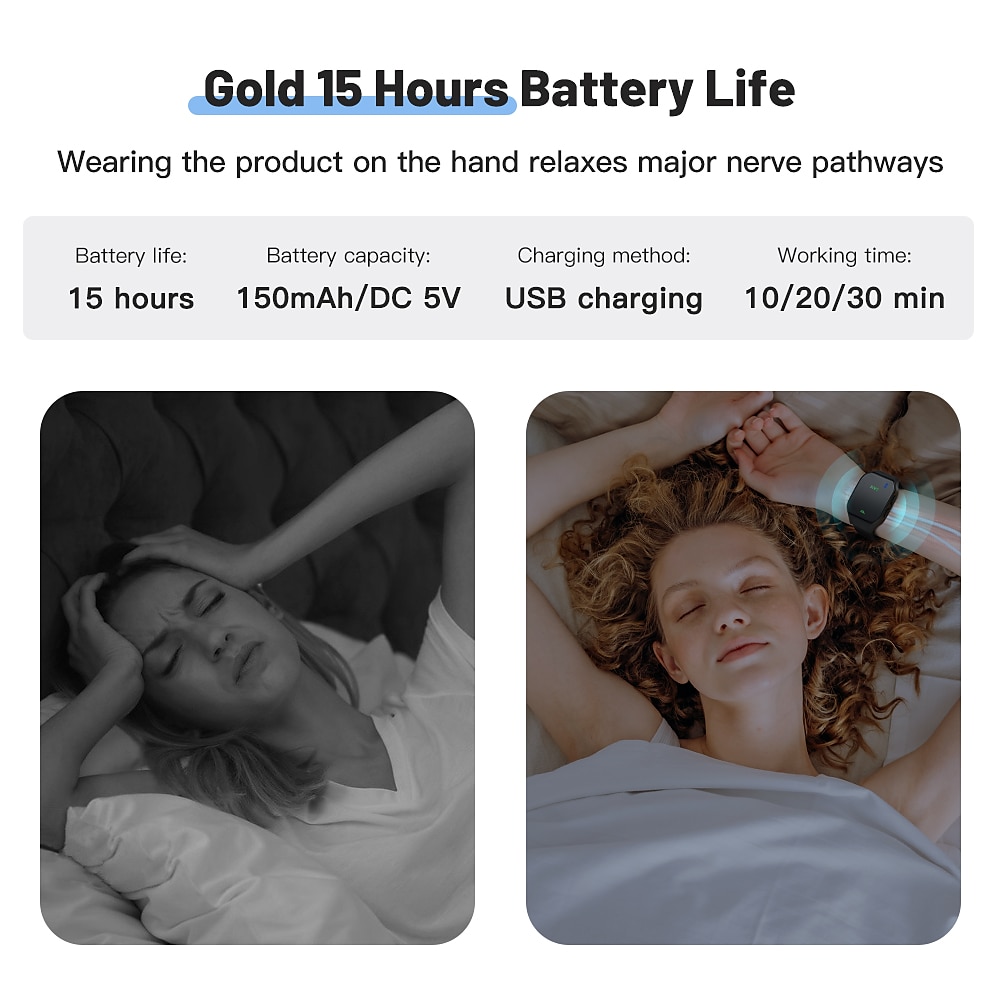 New Ems Intelligent Sleep Device Fast Sleep Rest Hypnosis Insomnia Artifact Wristband Watch Microcurrent Sleep Aid Instrument 2025 - $22.99 –P8