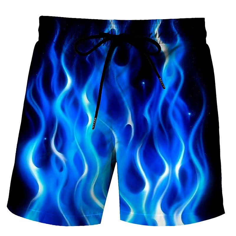 Homme Flamme Caleçons de Bain Surf Boardshort short de bain Taille médiale Hawaïen Bohème Extérieur Vacances Sortie Poche Cordon Taille elastique Designer Vêtement Tenue de 2025 ? $19.99 –P5