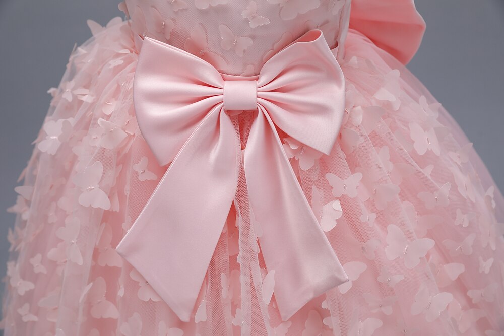 Kinderen Voor meisjes Bloemenmeisjesjurk Feestjurk Vlinder Mouwloos Bruiloft Feest Doopjurk Prinses Polyester Roze prinsessenjurk Bloemenmeisjesjurk Zomer 3-10 jaar Wit Champagne Blozend Roze 2026 - $49.99 –P11