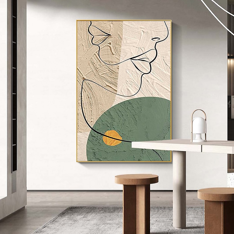 peinture à l'huile à la main peint à la main art mural abstrait personnes peinture sur toile décoration de la maison décor cadre tendu prêt à accrocher de 2025 ? $131.99 –P1