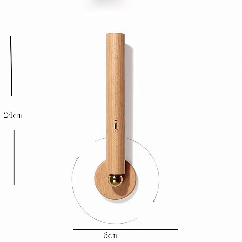 applique murale led en bois 360 ° rotatif magnétique détachable et gradation continue applique murale rechargeable, la lampe de nuit usb est pour le salon de la chambre de 2025 ? $132.99 –P2