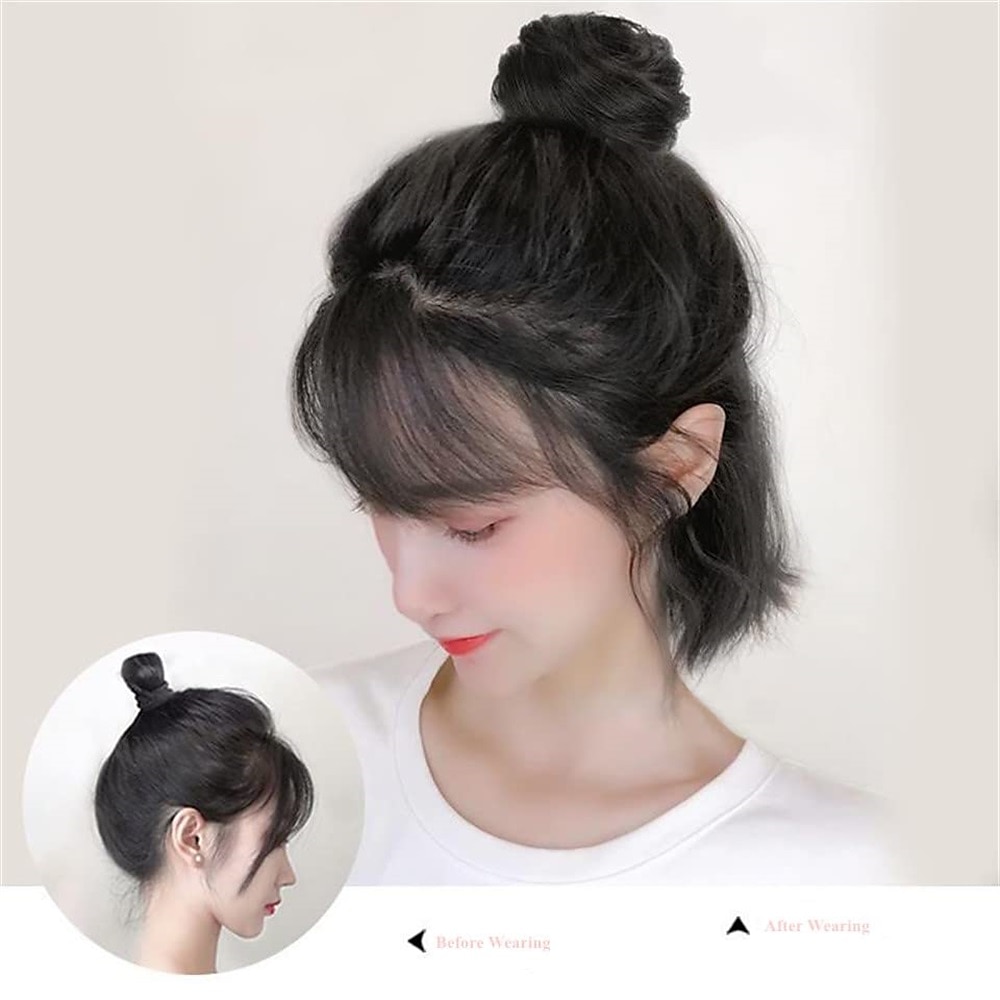 2Pcs Mini Claw Fake Space Hair Bun Clip in Messy Bun Synthetic Hair Chignon Donut Hair Bun Extensions Wig Accessory Ponytail Updo Hair Pieces for Women Girls and Kids 2025 - $16.49 –P13