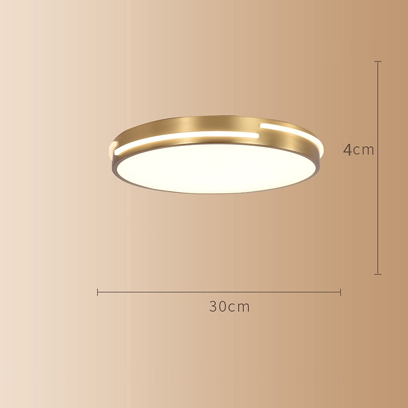 2025年 led シーリング ライト サークル ラウンド デザイン 50 cm フラッシュ マウント ライト銅リビング ルーム 110-240 v コレクション – $143.99 –P9