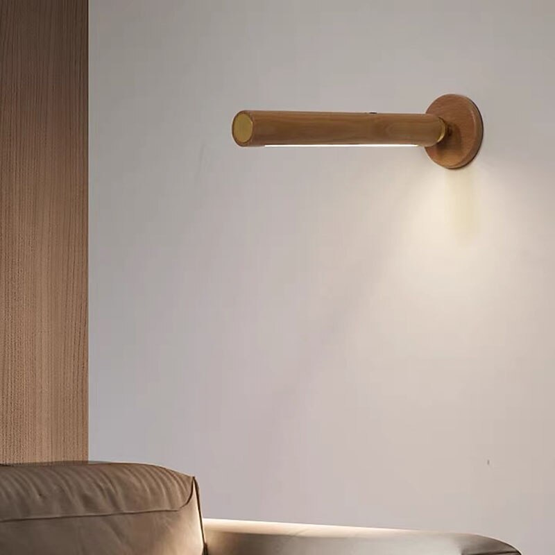 applique murale led en bois 360 ° rotatif magnétique détachable et gradation continue applique murale rechargeable, la lampe de nuit usb est pour le salon de la chambre de 2025 ? $132.99 –P5