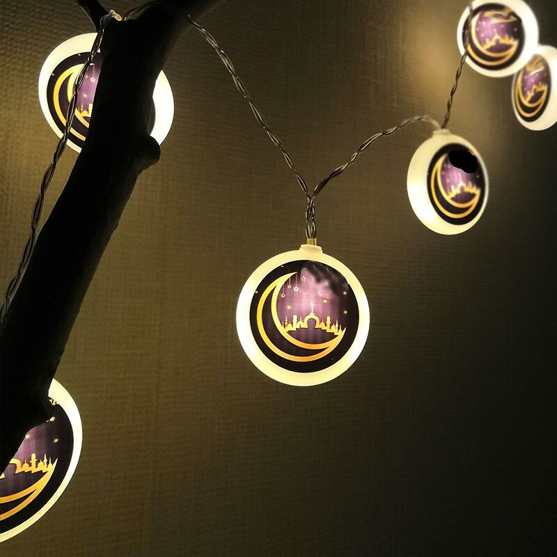 ramadan dekorasjoner lys eid mubarak led string lys 3m 20led måne stjerne slott ramadan dekorasjon til hjemmet hajj ramadan kareem eid al adha eid lanterne gave 2025 - $9.49 –P3