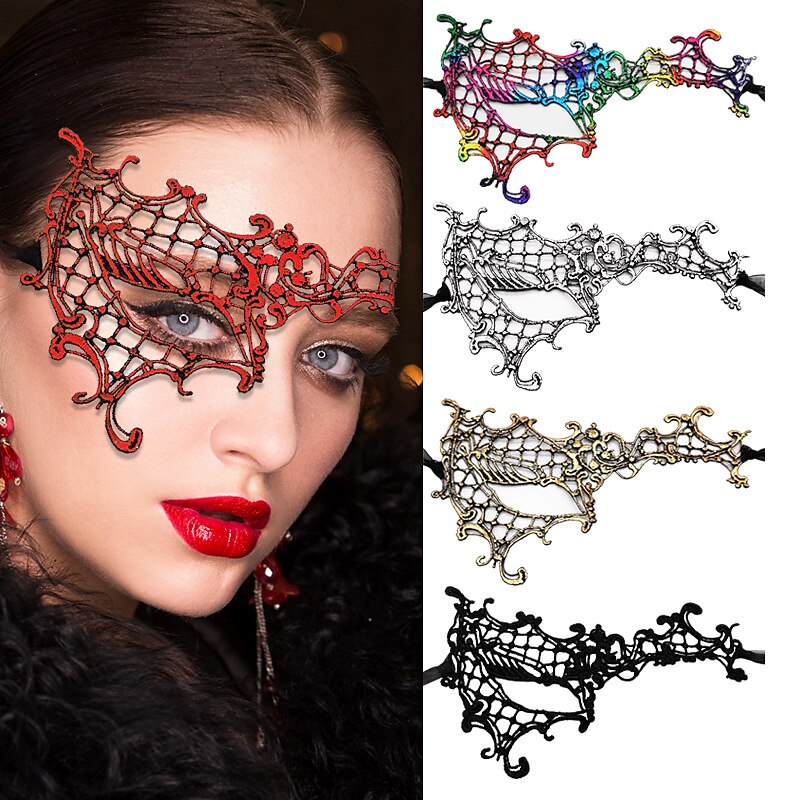 sexy Spitze einäugige Halbgesichtsmaske Halloween Requisiten Performance Make-up Festival Tanzmaske 2025 - $14.49 –P1