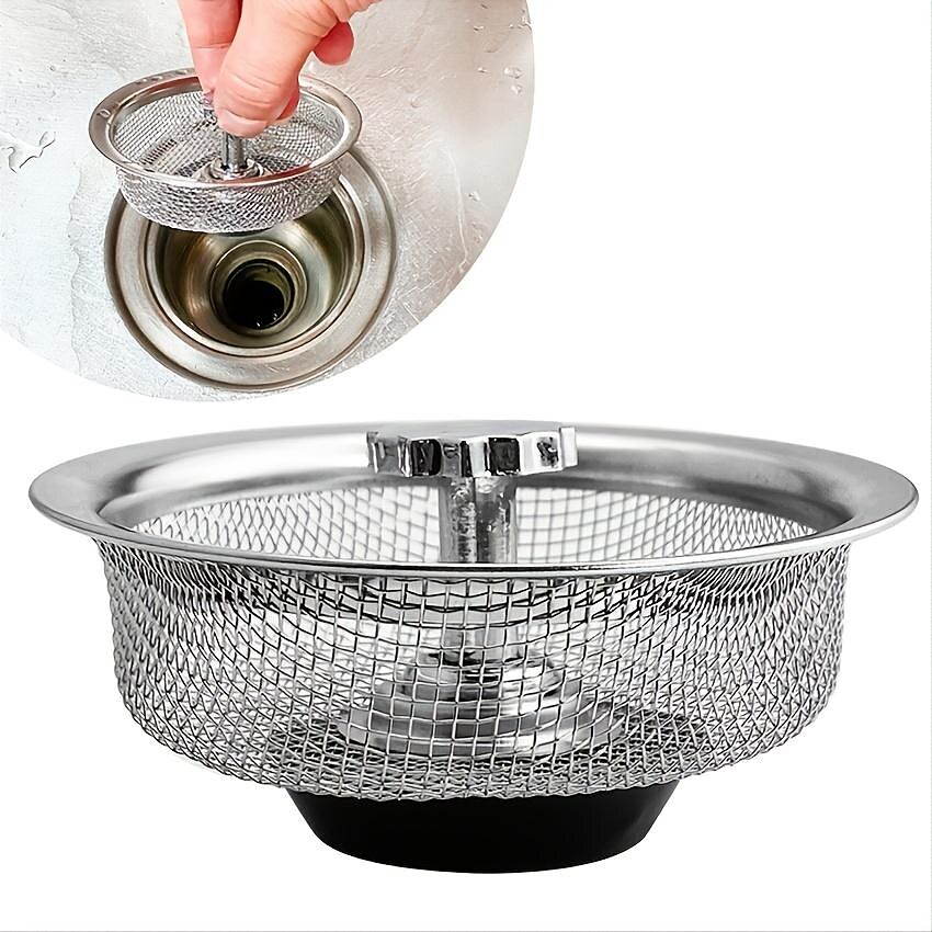 1pc Stainless Steel Sink Drain Basket Sink Kitchen Sink Washbasin